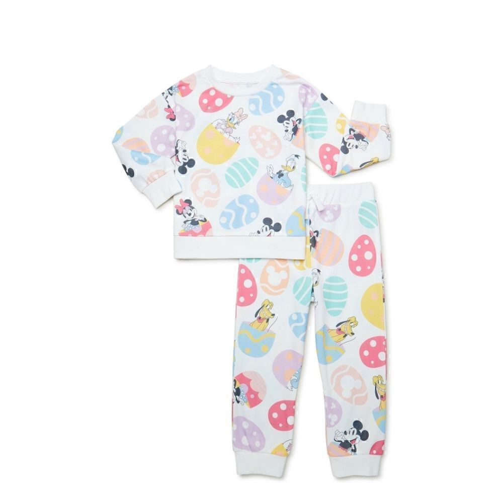 NWT Disney Unisex Toddler Mickey & Friends Easter Sweatshirt and Pants Set